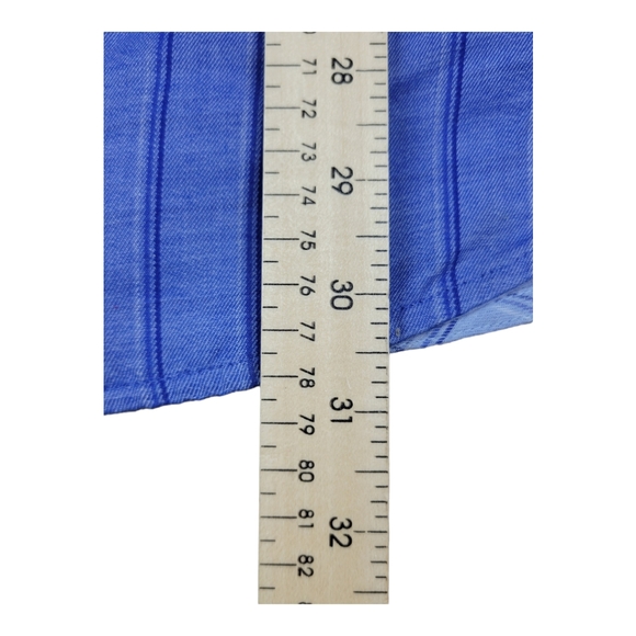 USED INSIDE OUT A(2)Z Reversible Men's Long Sleeve Blue Stripes - Picture 3 of 10